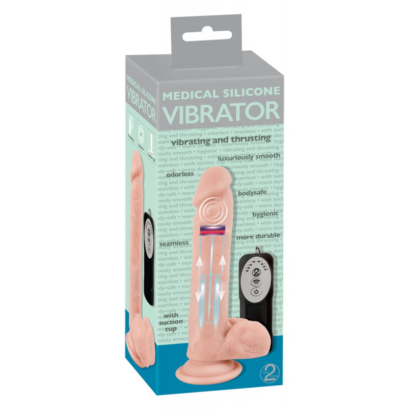 Вібратор на присосці Medical Silicone Thrusting Vib