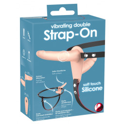 Страпон з вібро Vibrating Double Strap-On