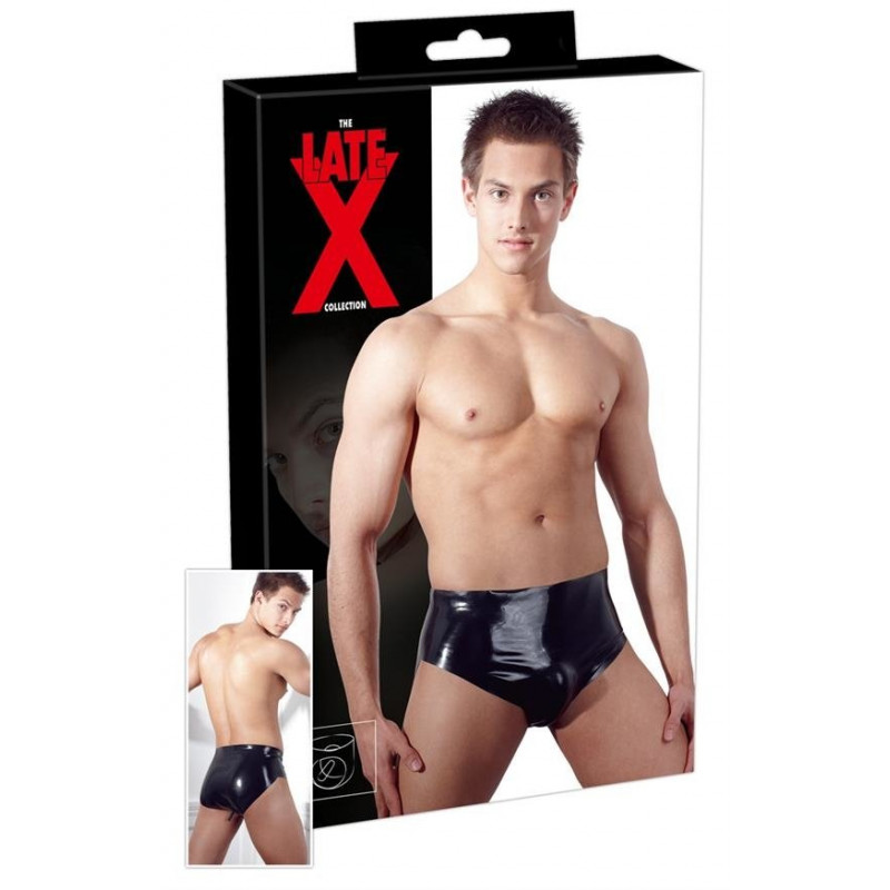 Чоловічі стрінги Men's Latex Briefs with Анальна пробка  L