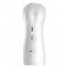 Masturbator-Vibrating and Flashing Masturbation Cup USB 7+7 Function / Talk Mode (White)