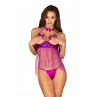 Білизна  Delishya babydoll i stringi fioletowa  S/M