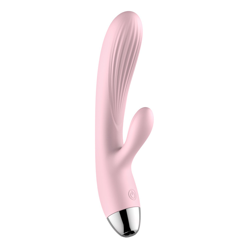 Вібратор  - Silicone Вібратор  and Pulsator Pink USB 10 Function / Heating