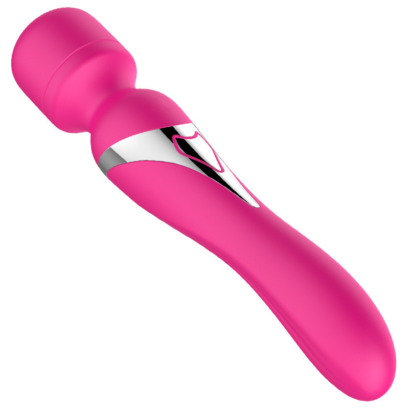 Stimulator-Silicone Dual Massager Pulsator USB 7+7 Function Red