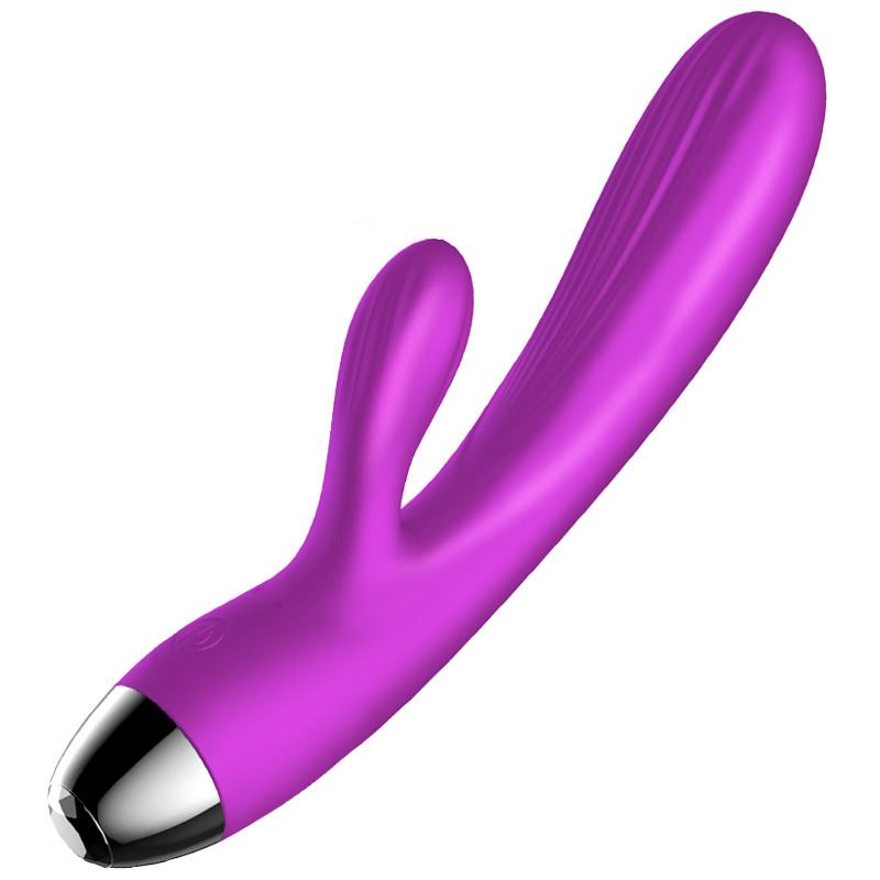 Вібратор  - Silicone Вібратор  and Pulsator Purple USB 7+7 Function / Heating