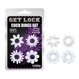 Набір з 4 кілець Cock Rings Set-Clear