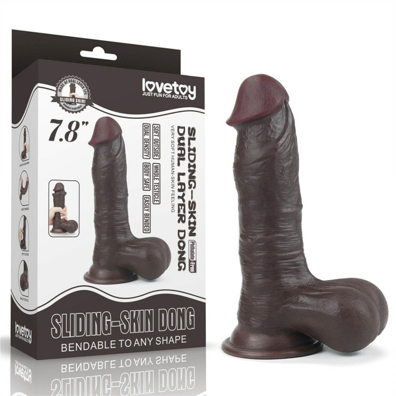 Фалоімітатор 7.8'' Sliding Skin Dual Layer Dong Brown