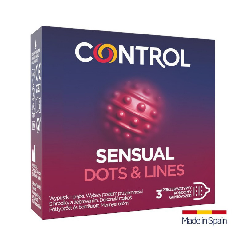 Презервативи Control Sensual Dots & Lines 3's