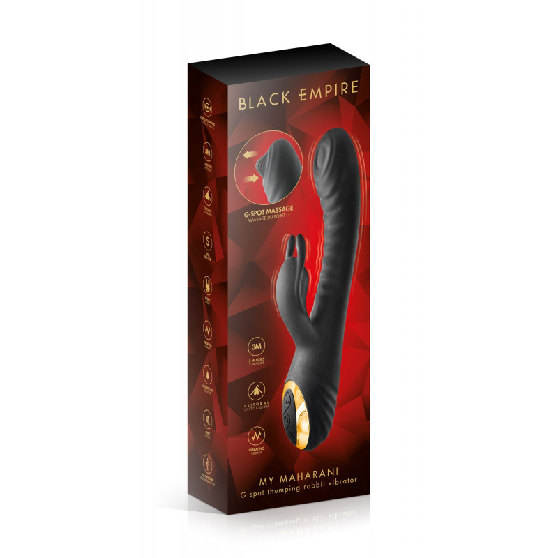 Силіконовий вібратор RABBIT MY MAHARANI BLACK EMPIRE VIBRATOR