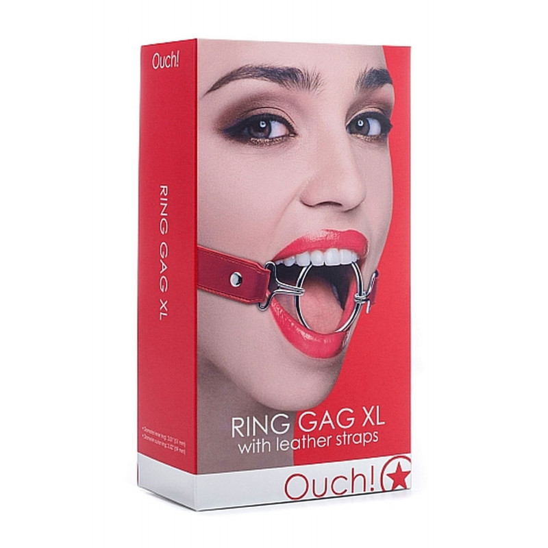 Кляп металеве кільце Ring Gag XL - Red