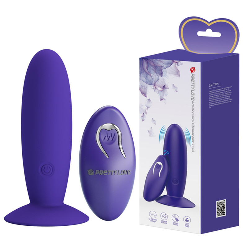 Анальна пробка з пультом керування PRETTY LOVE REMOTE CONTROL VIBRATING PLUG 12 function