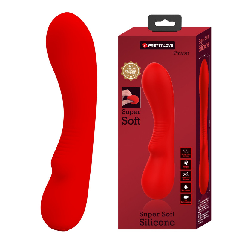 Вібратор PRETTY LOVE PRESCOTT Red 12 vibration functions Memory function