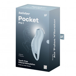 Вакуумний вібратор Satisfyer Pocket Pro 1 blue